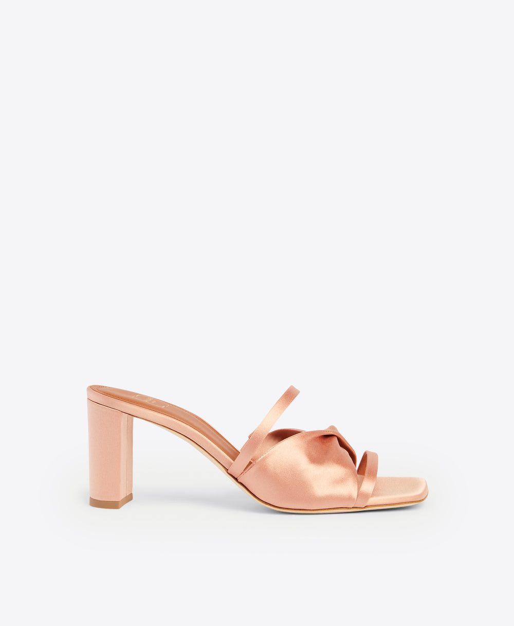 Malone Souliers Demi 70mm Blush Satin Heeled Sandals