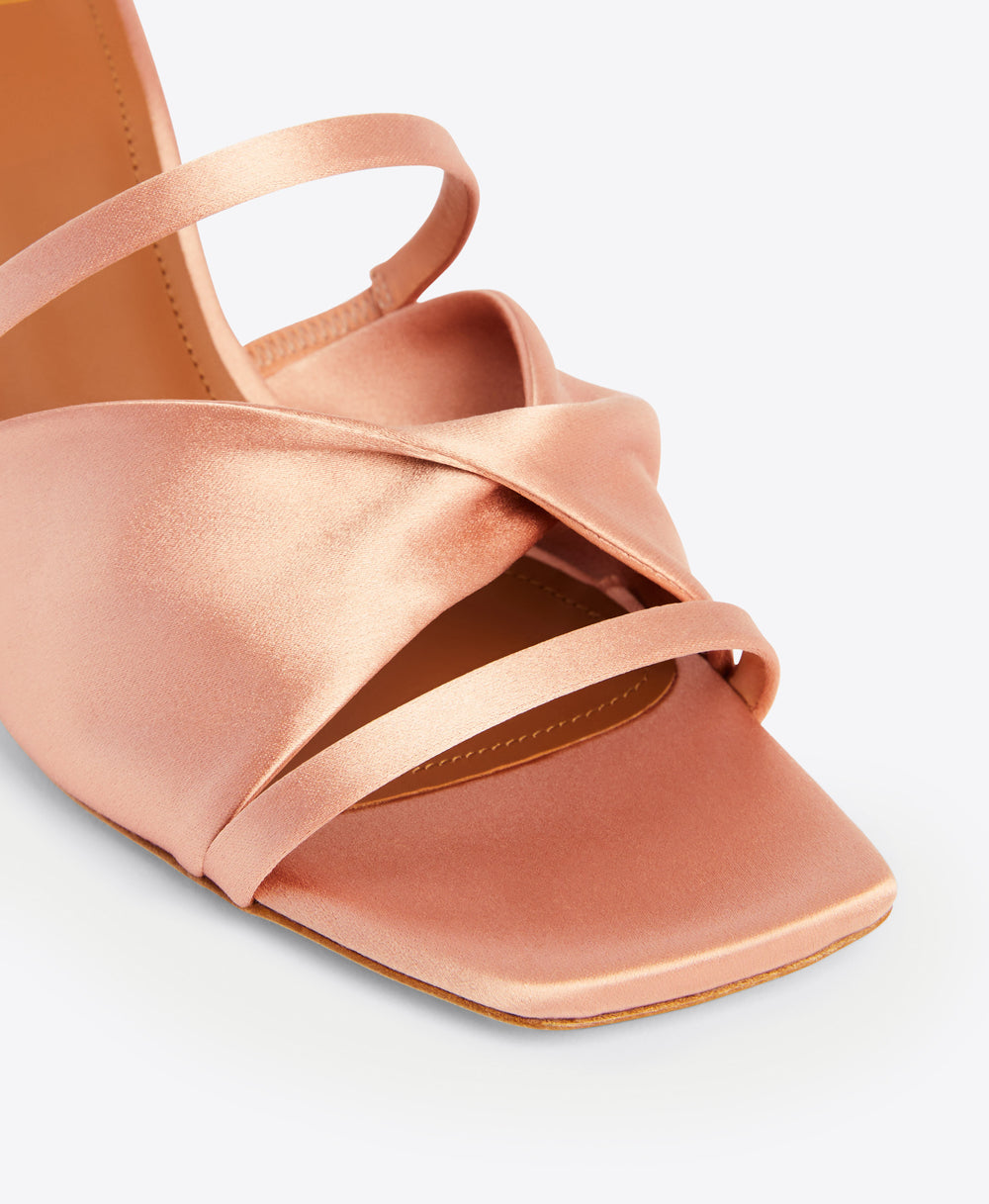 Malone Souliers Demi 70mm Blush Satin Heeled Sandals