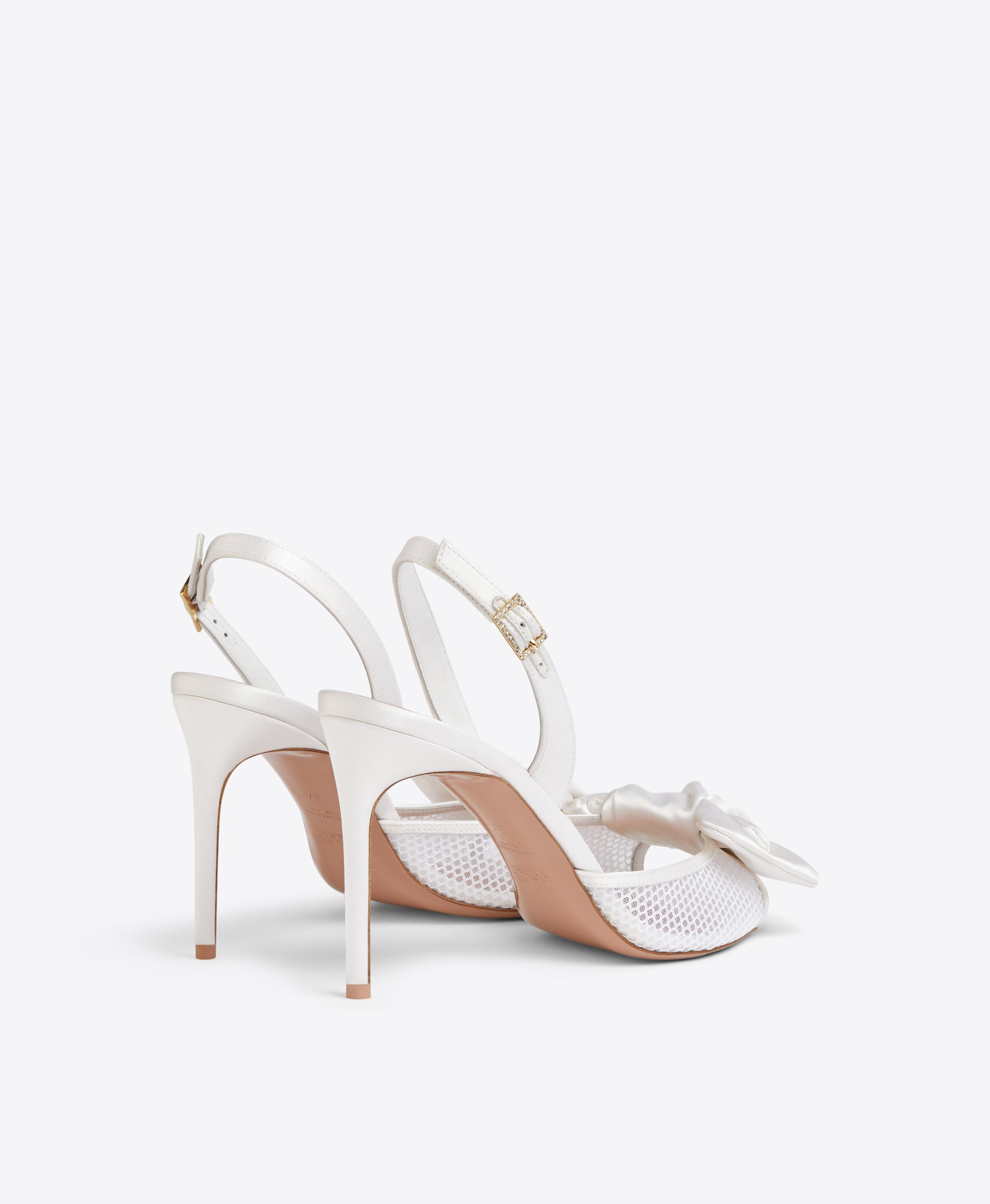 Malone Souliers Maera 90 White Satin Heeled Sandals