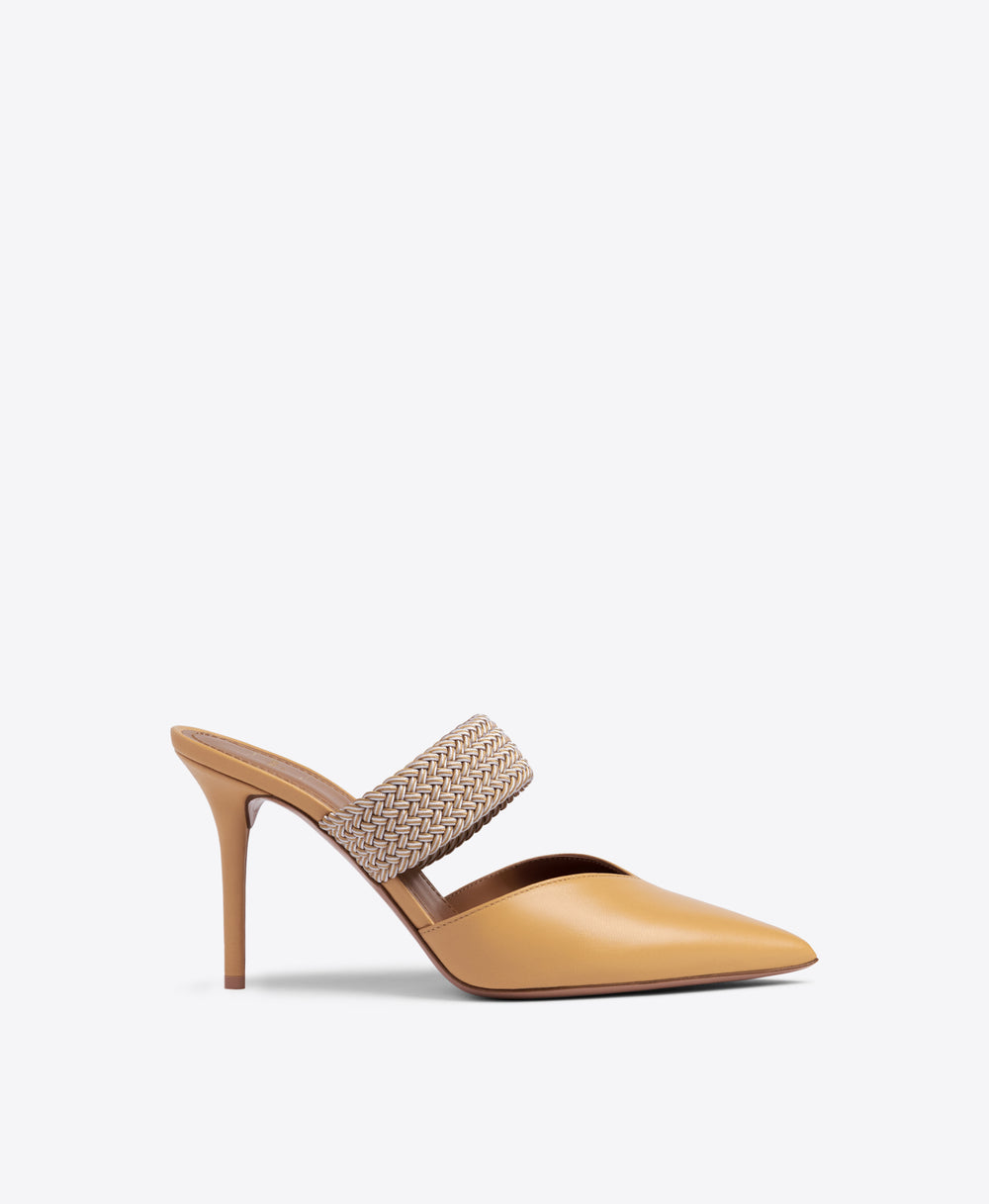 Malone Souliers Maisie 85mm Sepia Leather Heeled Mules