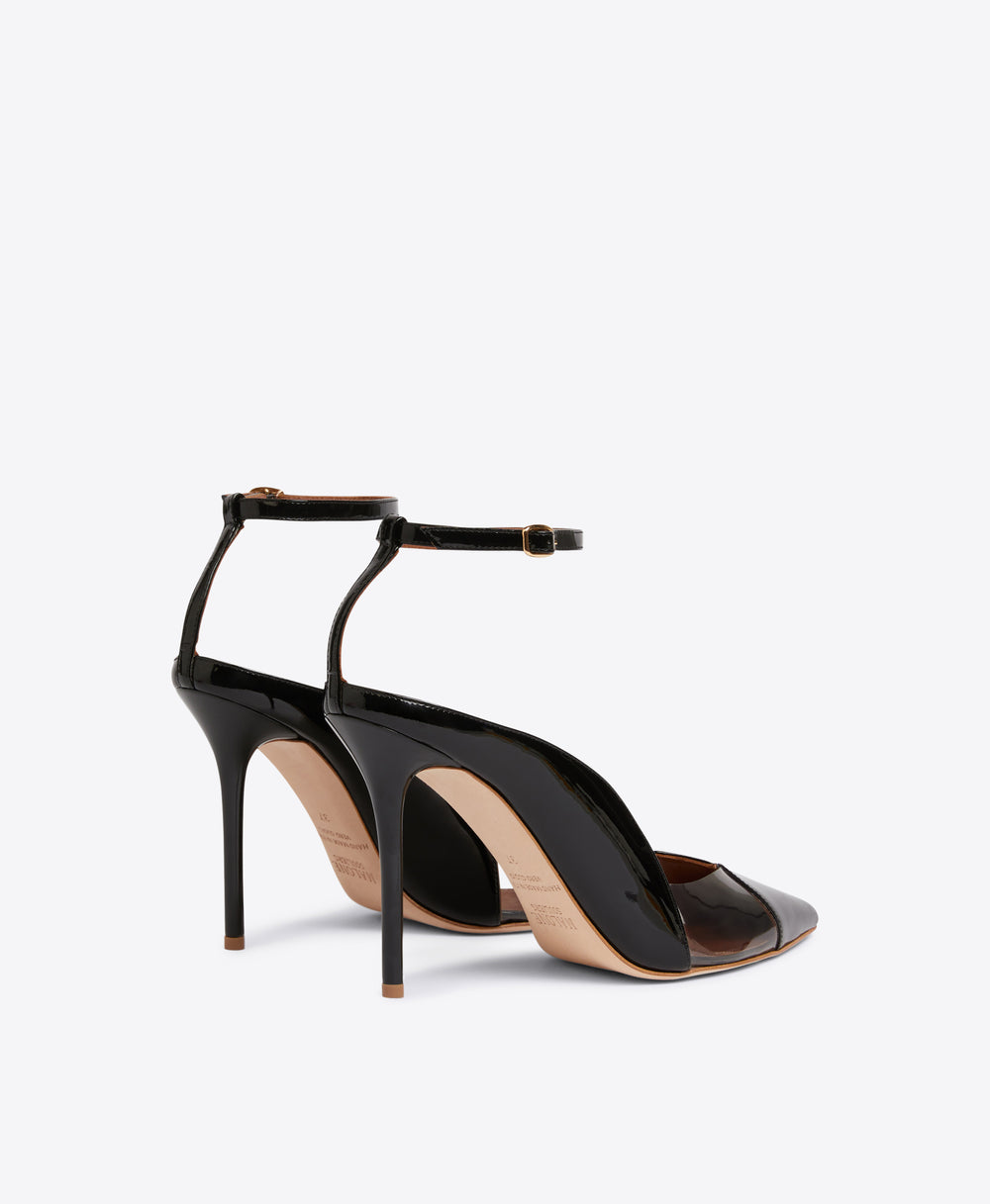 Women's Black PVC Heeled Pumps Malone Souliers