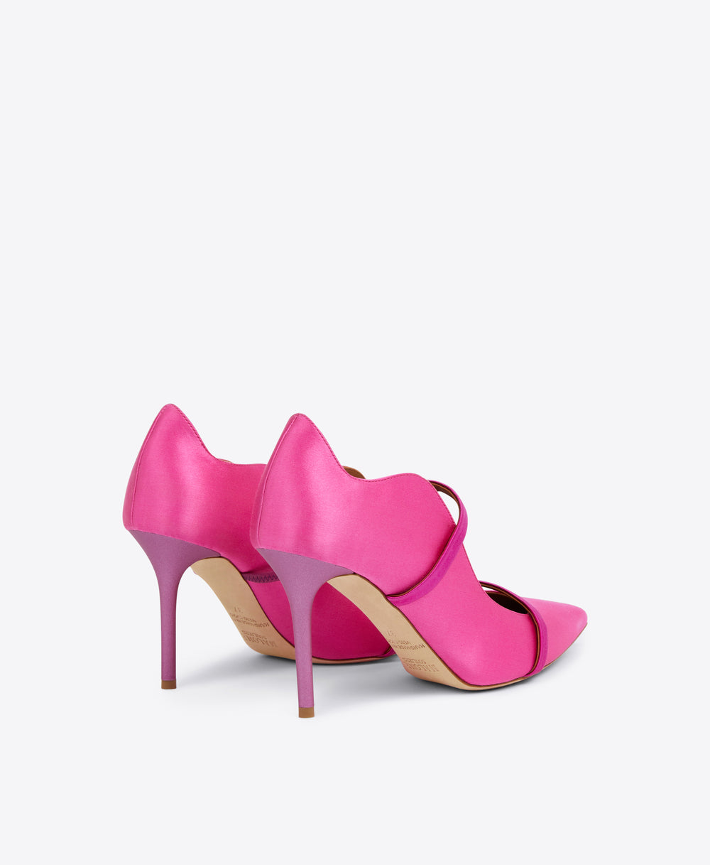 Women's Pink Satin Stiletto Pumps Malone Souliers