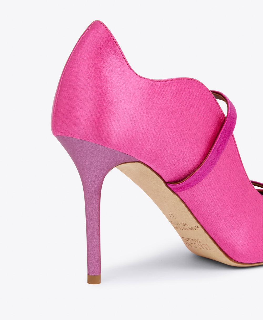 Women's Pink Satin Stiletto Pumps Malone Souliers