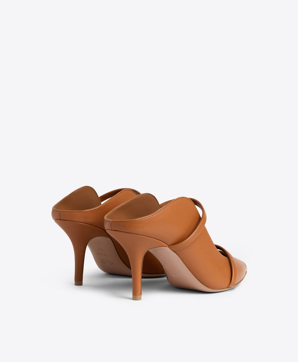 Malone Souliers Maureen 70mm Brown Leather Heeled Mules