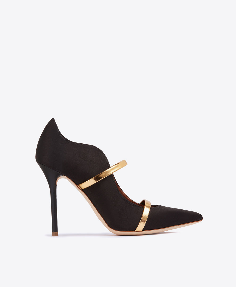 Gold and black stilettos best sale