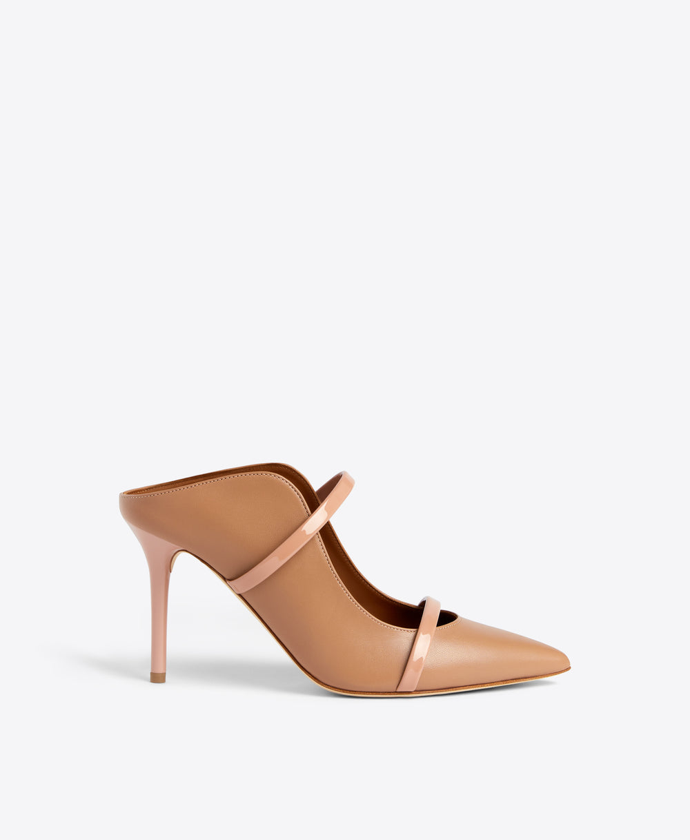 Malone Souliers Maureen 85 Blush Leather Stiletto Mules