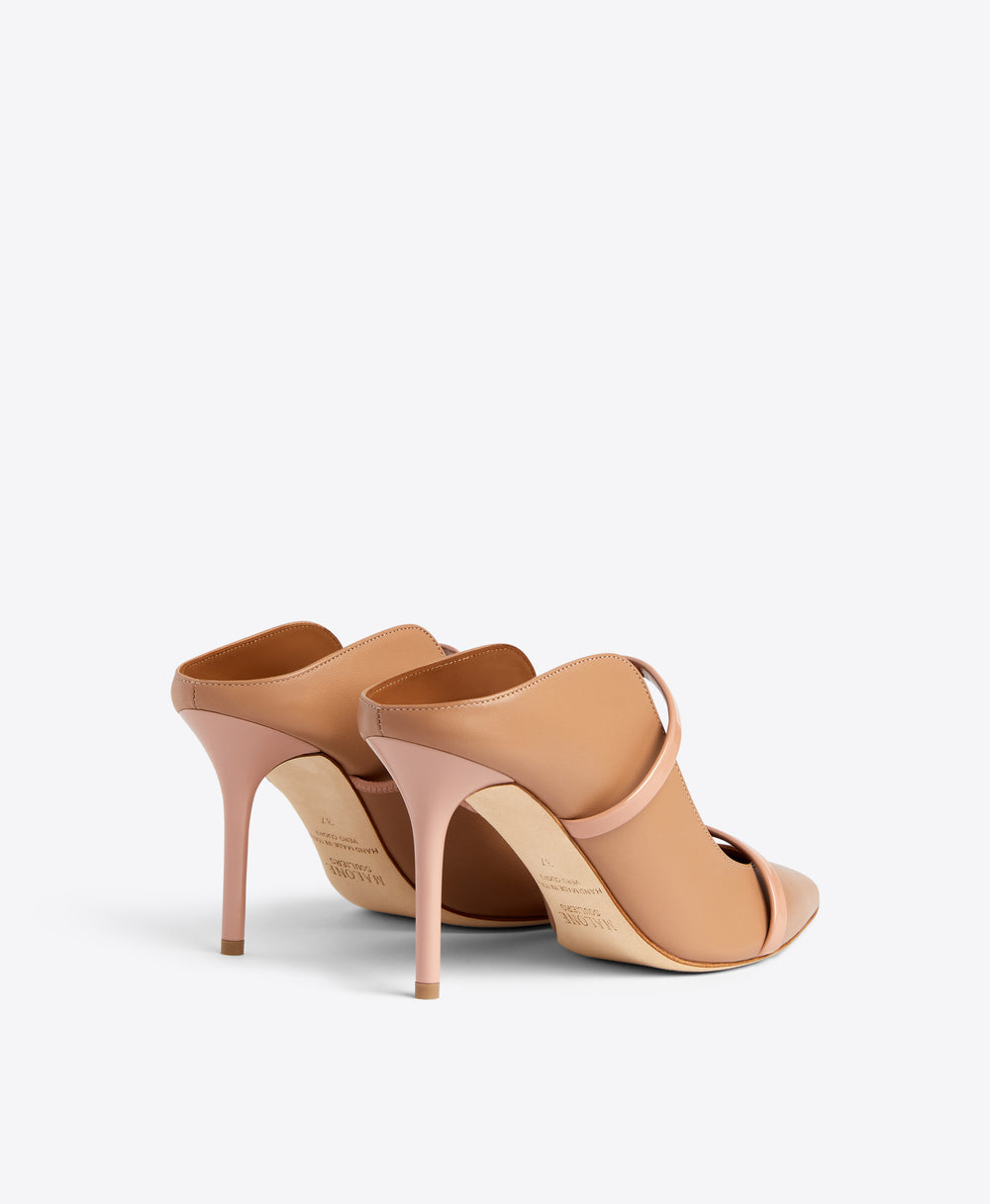 Malone Souliers Maureen 85 Blush Leather Stiletto Mules