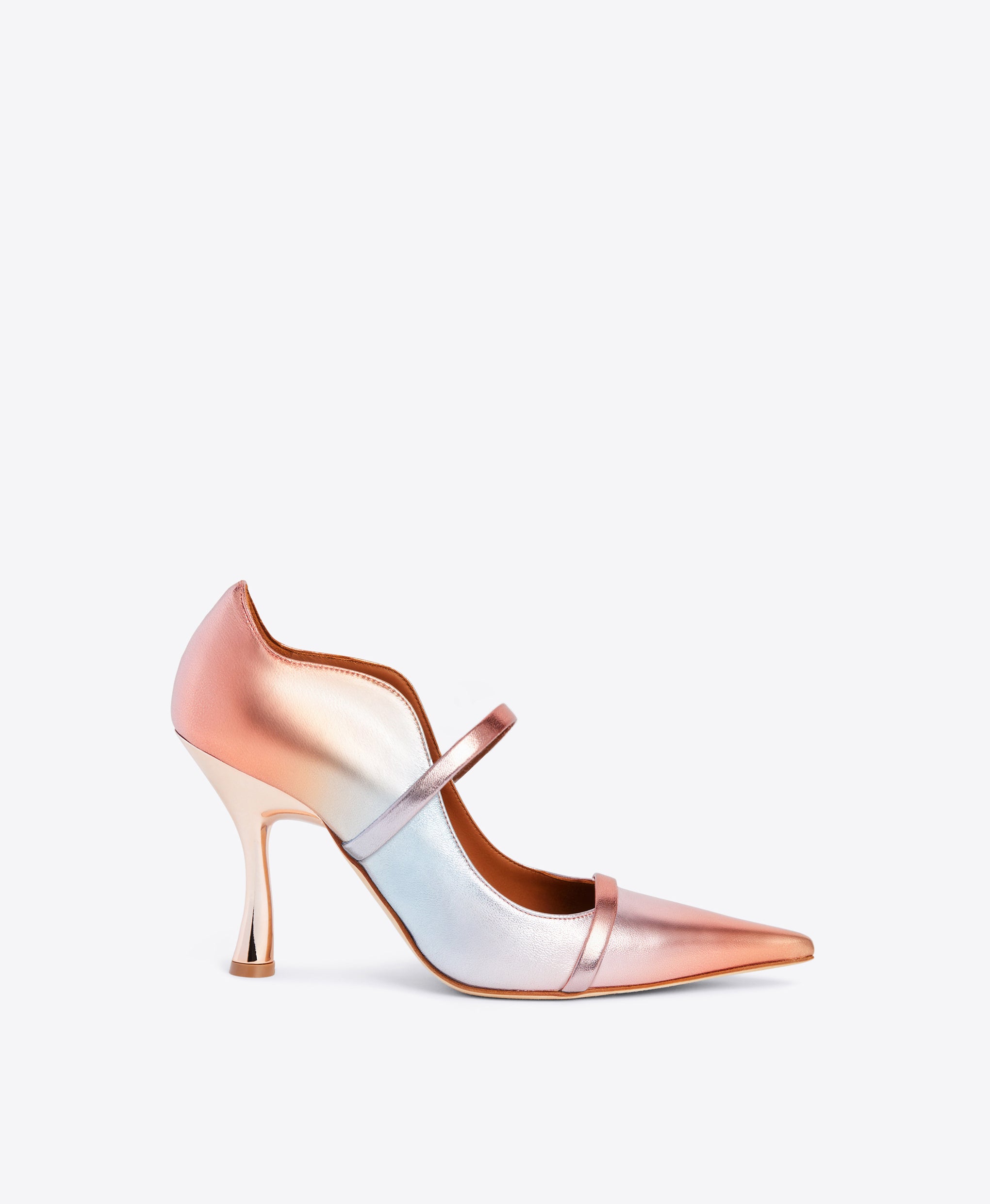 Pointed Toe Double Strap Pumps in Sunset Ombré | Malone Souliers