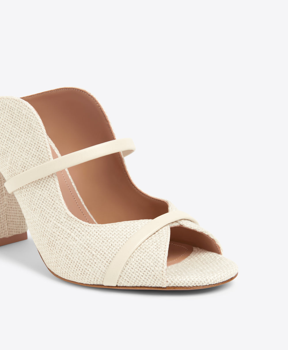 Norah 85 Cream Jute Heeled Sandals Malone Souliers