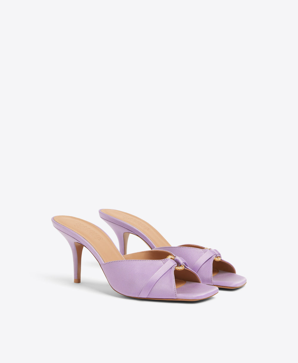 Patricia 70 Lilac Satin Heeled Sandals Malone Souliers