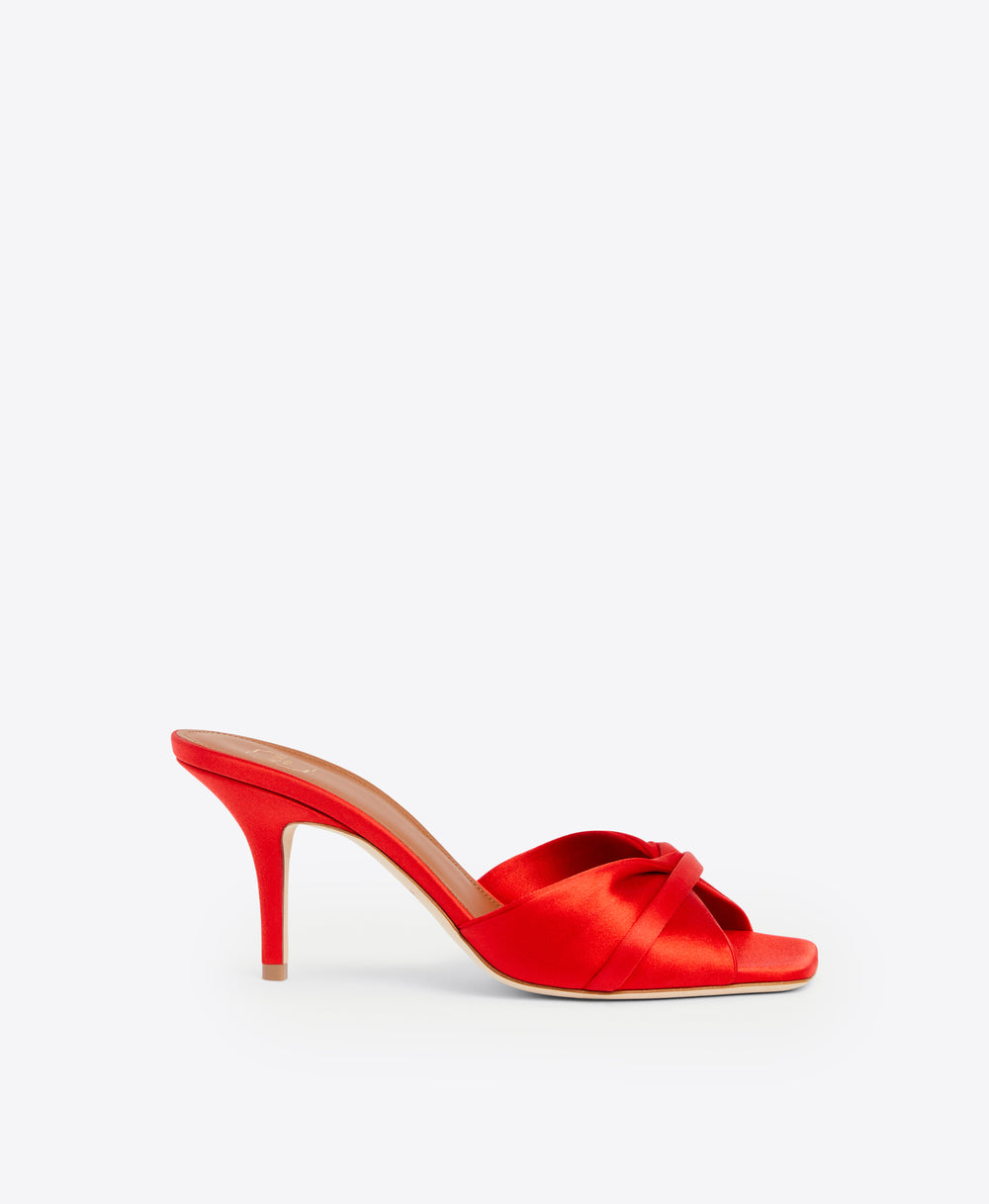 Malone Souliers Perla 70mm Red Satin Heeled Sandals