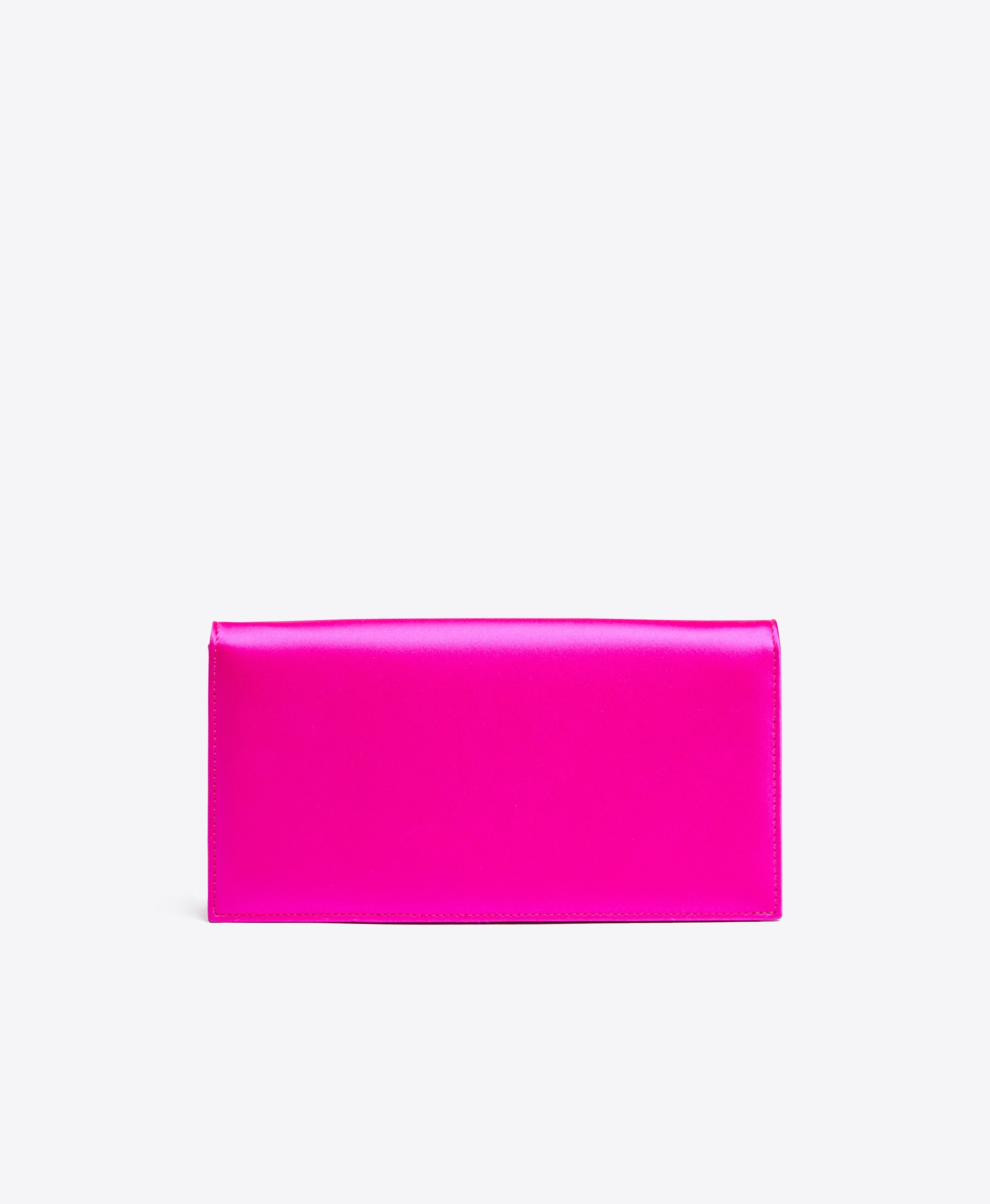 Women's Fuschia Satin Magnetic Clutch Bag Malone Souliers