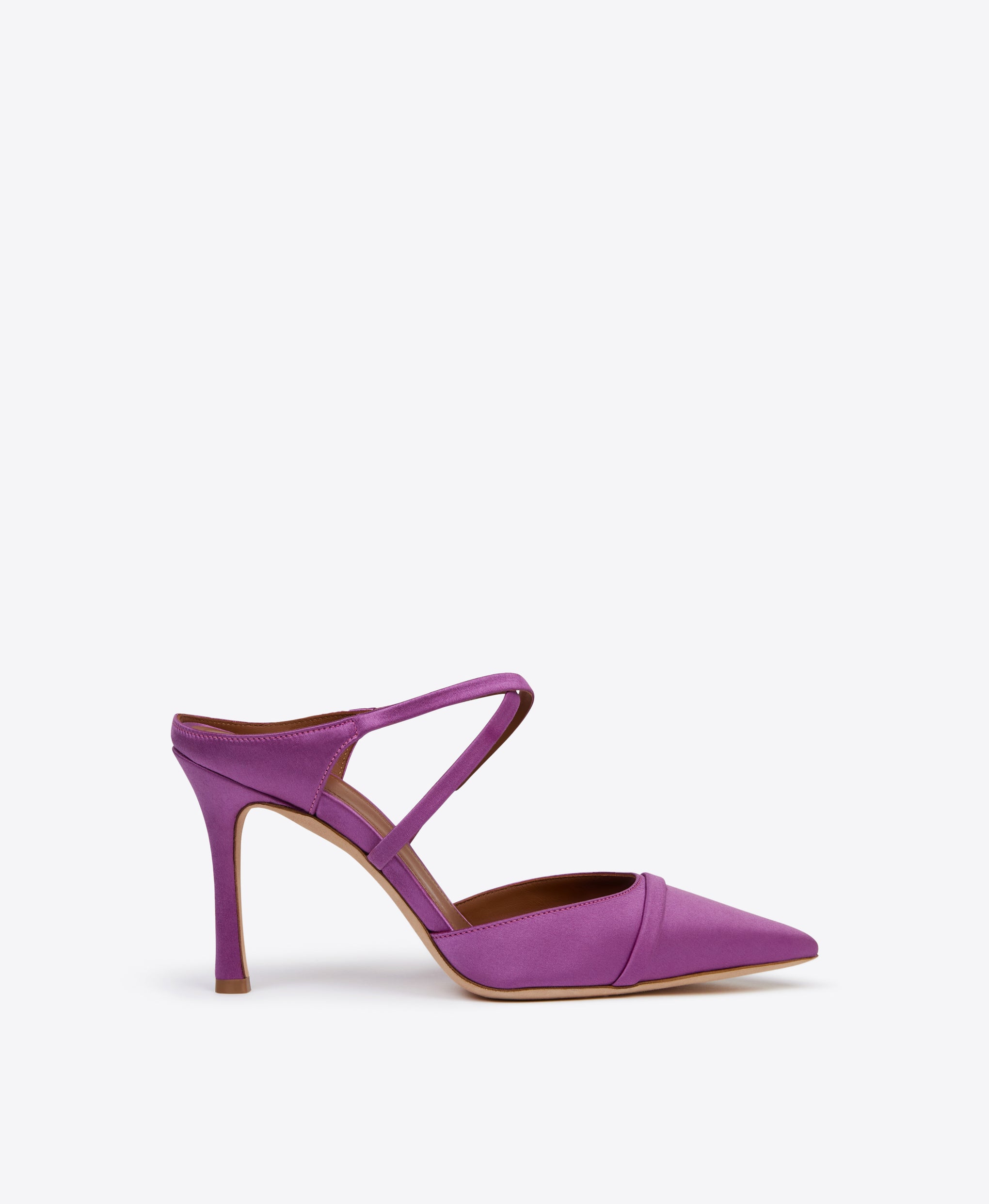 Women's Purple Satin Stiletto Mules Malone Souliers