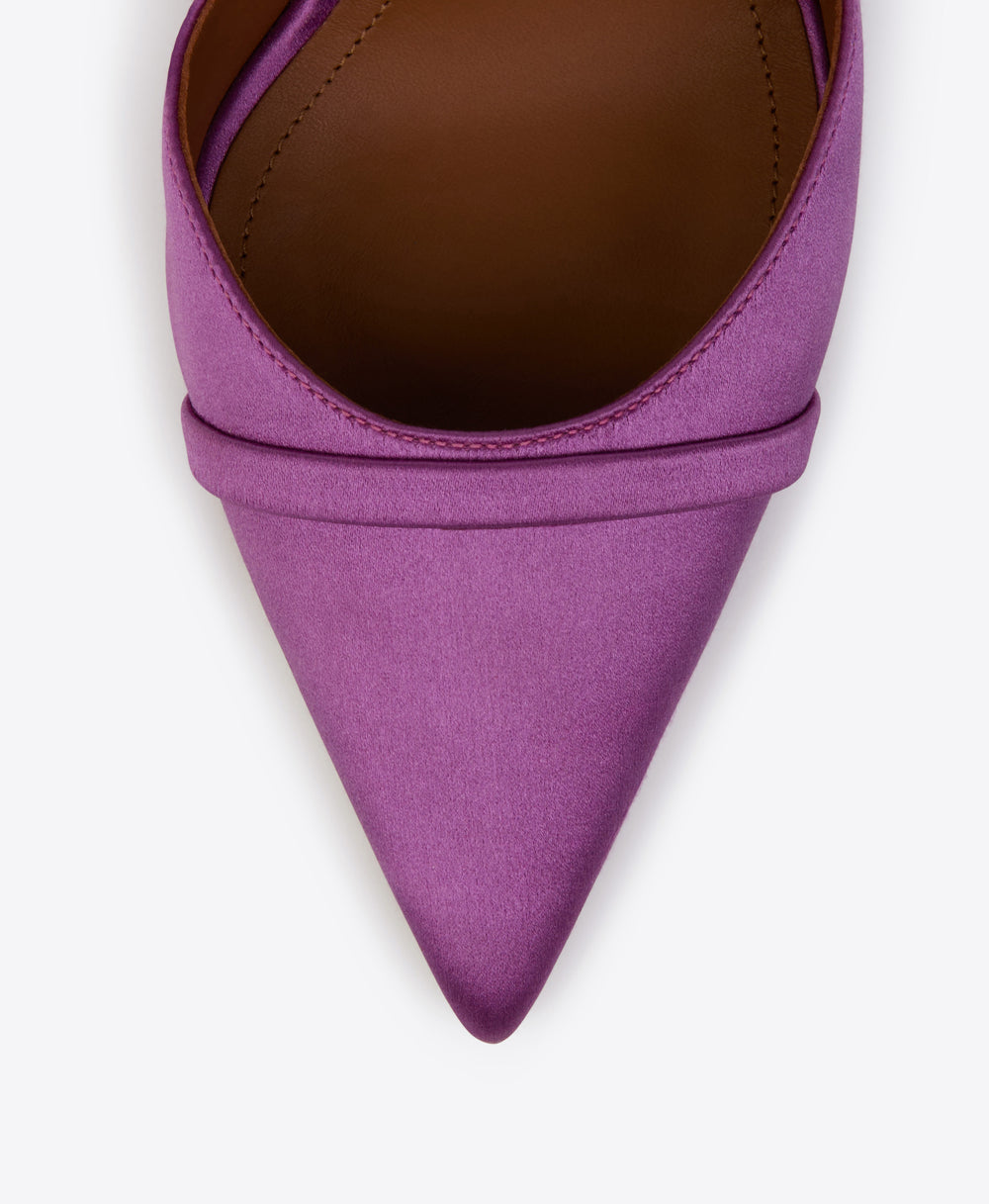 Women's Purple Satin Stiletto Mules Malone Souliers