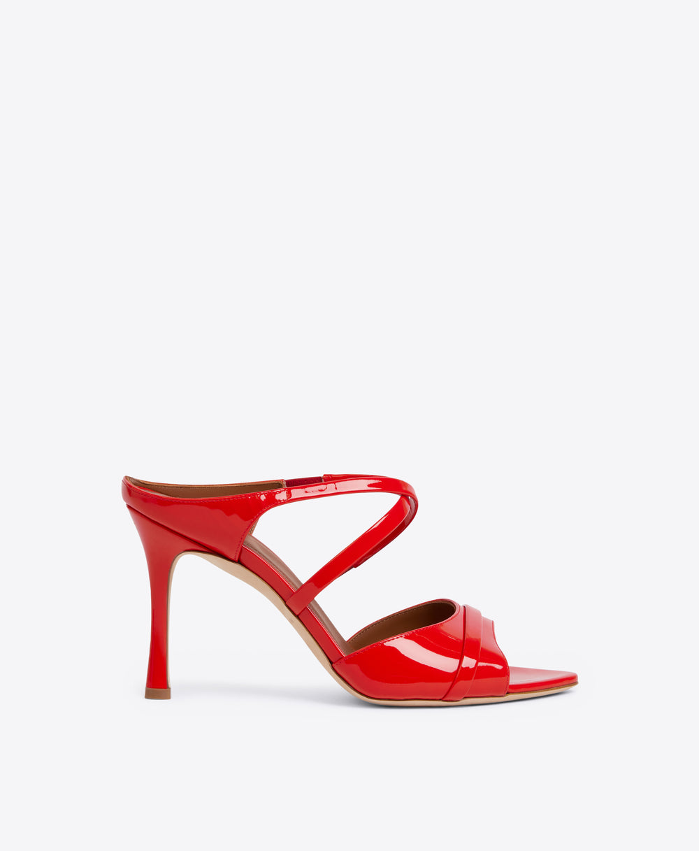 Women's  Red Patent Heeled Sandals Malone Souliers